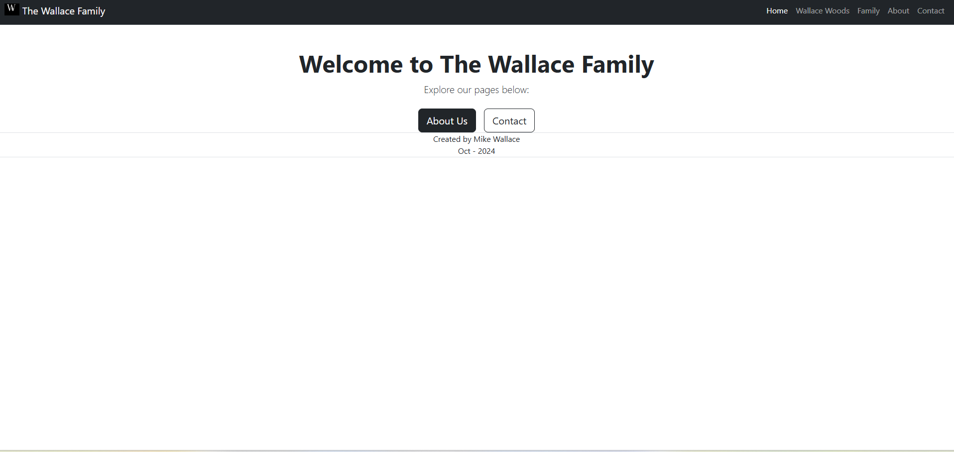 wallace-family.net website screenshot